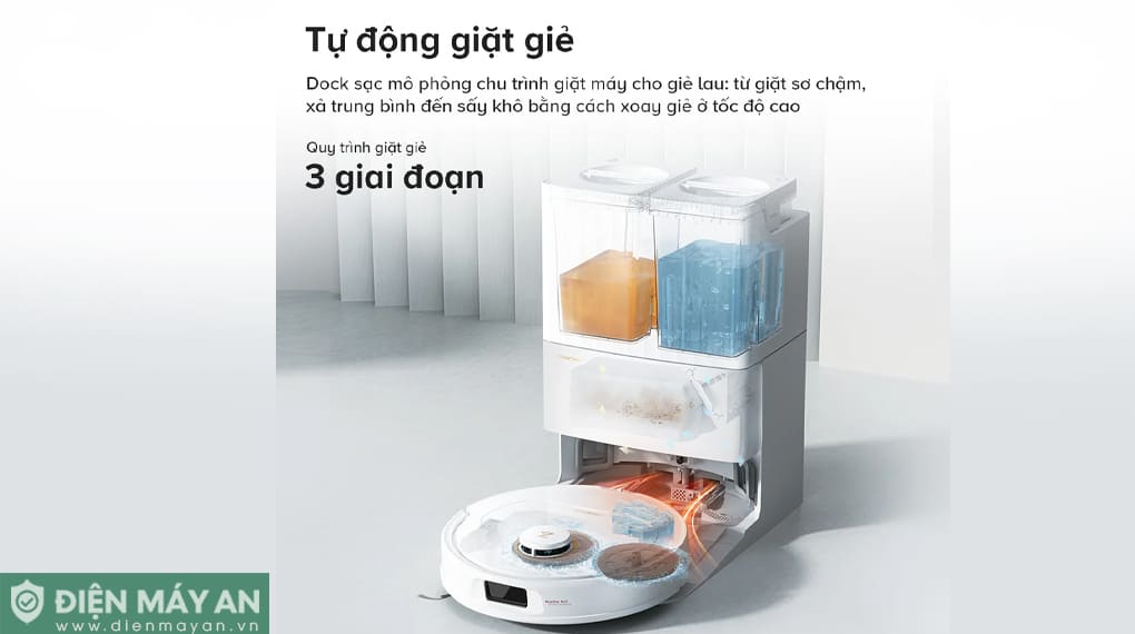 Robot hút bụi lau nhà Roborock Qrevo C Pro - Đen/Trắng